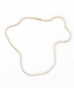 Vendor-unknown JUST IN Medona Gold Thin Rhinestone Necklace