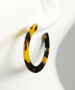 Vendor-unknown ACCESSORIES Fanya Peach Acetate Hoop Earring