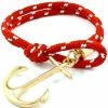 Vendor-unknown ACCESSORIES ANCHOR RED NAUTICAL BRACELET