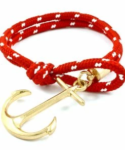 Vendor-unknown ACCESSORIES ANCHOR RED NAUTICAL BRACELET