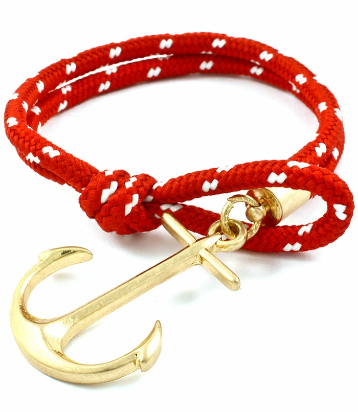 Vendor-unknown ACCESSORIES ANCHOR RED NAUTICAL BRACELET