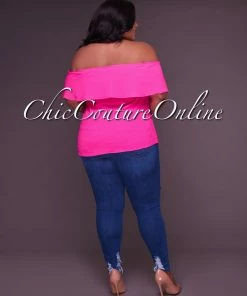 Vendor-unknown CURVY Evie Medium Denim Destroyed CURVACEOUS Denim Jeans