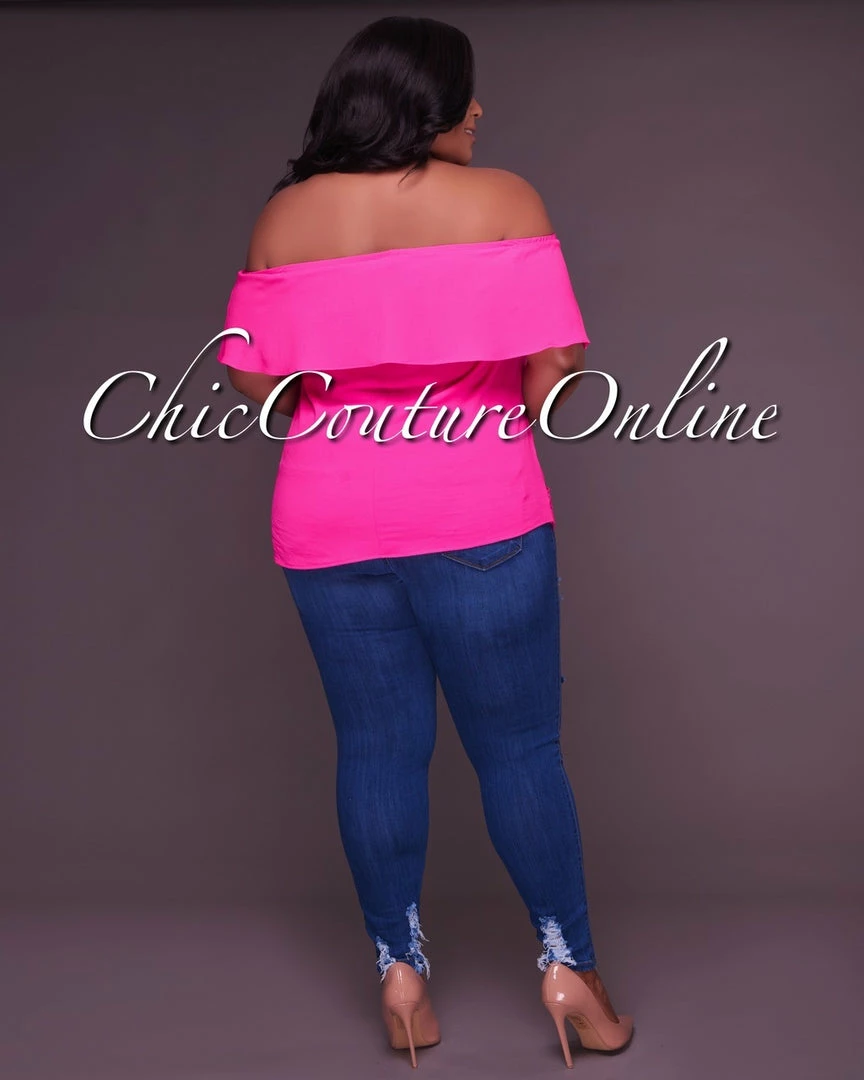Vendor-unknown CURVY Evie Medium Denim Destroyed CURVACEOUS Denim Jeans