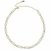 Vendor-unknown JUST IN Maybel Gold Bling Micro Pave Cz Rectangle Open Link Chain Choker Necklace