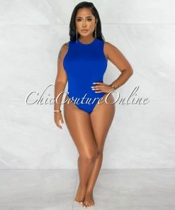 Chic Couture Online Janiel Royal Blue Bodysuit & Fringe Pants Set