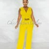 Chic Couture Online Aimee Lime Pleated Bust Gold Link Jumpsuit JUST IN