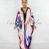 Chic Couture Online Franklin Off-White Multi-Color Long Kimono Duster