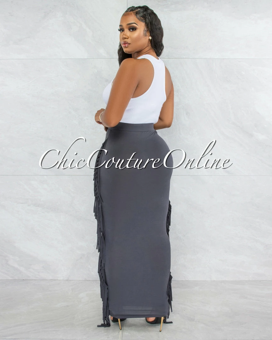 Vendor-unknown Josay White Trim Details Ribbed Top
