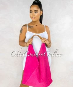 Vendor-unknown ACCESSORIES Fonseco Fuchsia Suede Leather Hobo Bag