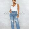 Vendor-unknown Riri Medium Wash Denim High-Waist Mom Jeans