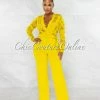 Chic Couture Online Neveh Lime Crochet Lace Sheer Top Gold Accent Jumpsuit