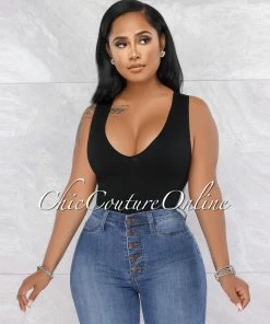 Vendor-unknown Kardim Medium Blue Button Up High Waist Skinny Jeans JUST IN