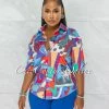 Chic Couture Online Peyton Multi-Color Print Buttoned Boyfriend Shirt