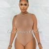 Vendor-unknown Whitford Mocha Ribbed Bodysuit