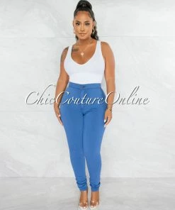 Chic Couture Online JUST IN Donalee Blue High Waist Denim Pants