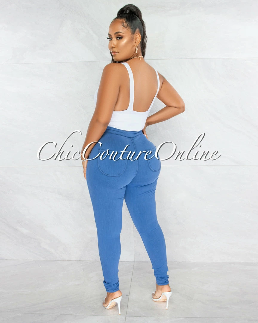 Chic Couture Online JUST IN Donalee Blue High Waist Denim Pants