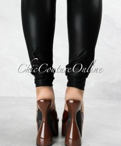 Vendor-unknown Inji Brown Clear Upper Platform Statement Heels