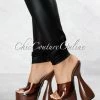 Vendor-unknown Inji Brown Clear Upper Platform Statement Heels