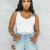 Vendor-unknown Junior Light Denim Distressed Shorts