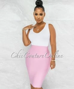 Vendor-unknown Joseph Baby Pink Elastic Bandage Skirt JUST IN