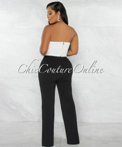 Chic Couture Online Faina Black Belt High Waist Palazzo Pants JUST IN