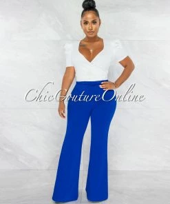 Chic Couture Online JUST IN Joely Off-White Wrap Bubble Sleeves Top