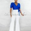 Chic Couture Online JUST IN Paina Off-White Denim Bell Legs Jeans