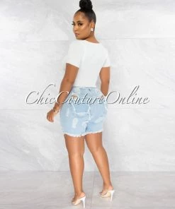 Chic Couture Online Malowa Off-White Rhinestones Lace-Up Ribbed Crop Top