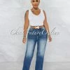Vendor-unknown JUST IN Tanice Dark Wash Denim High-Waist Mom Jeans