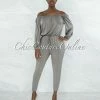 Vendor-unknown Gibeah Army Green Off-The Shoulder Utility Jumpsuit JUST IN