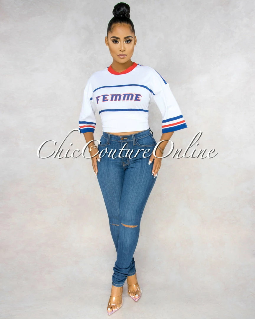 Vendor-unknown Kenya Medium Denim Cut-Out Knees Skinny Jeans