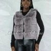 Vendor-unknown Ventana Grey Faux Fur Vest
