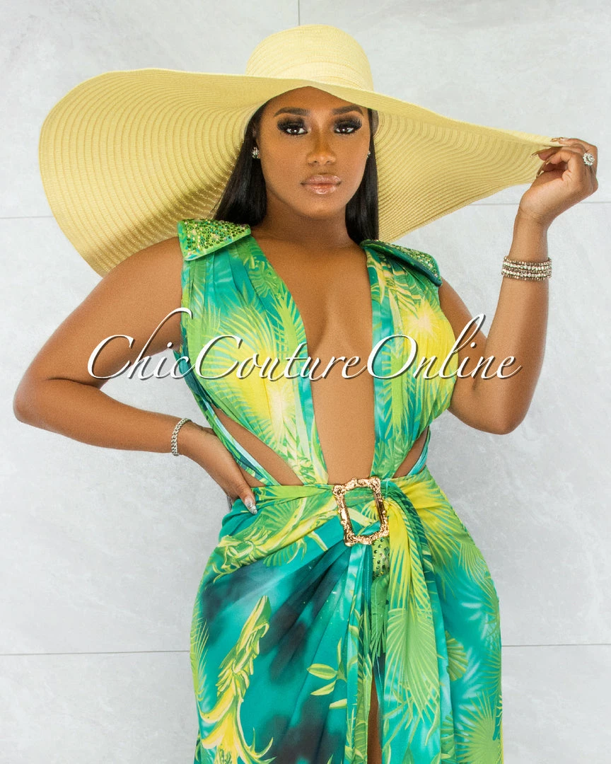 Chic Couture Online Eureka Yellow Oversized Brim Straw Floppy Hat JUST IN