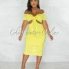 Chic Couture Online Morcan Lime Green Cut-Out Ruched Midi Dress JUST IN