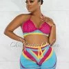 Chic Couture Online Wisconsin Fuchsia Turquoise Chevron Shorts Knit Set JUST IN