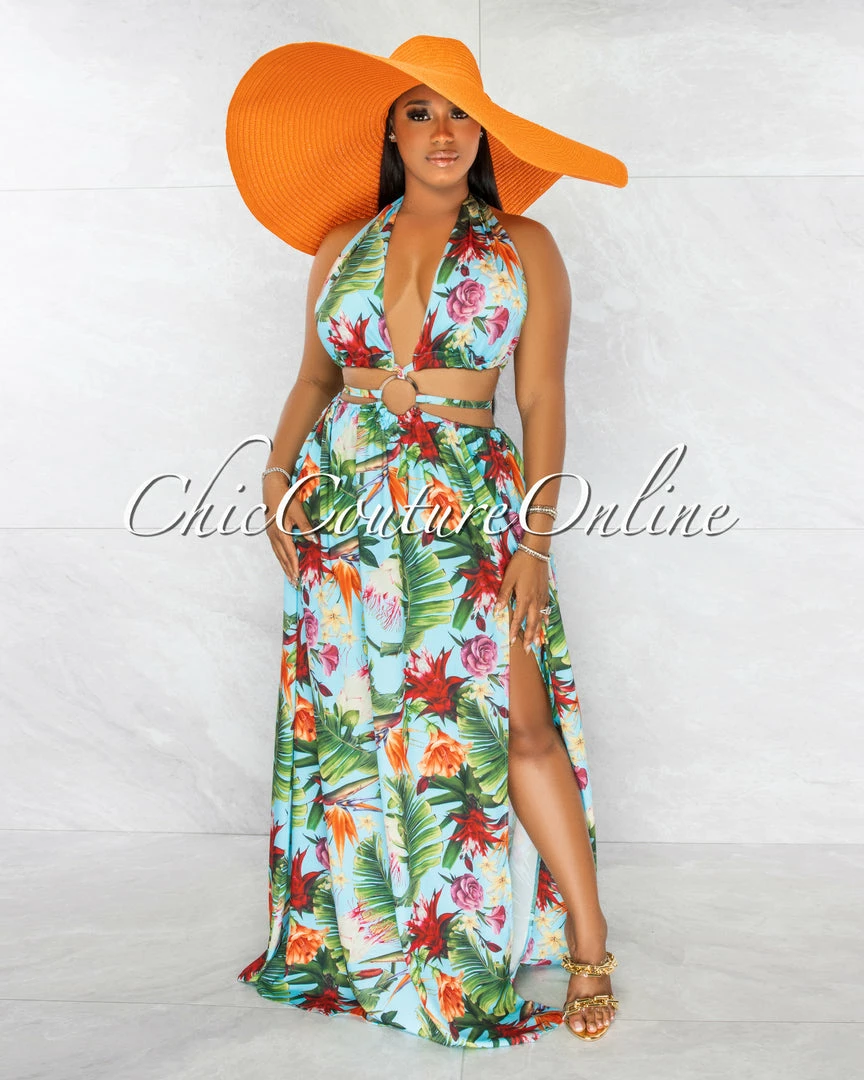 Chic Couture Online Eureka Orange Oversized Brim Straw Floppy Hat