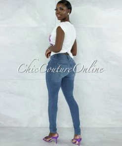 Vendor-unknown Alcantara Off-White Purple Leopard Front Graphic T-Shirt JUST IN