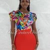 Vendor-unknown Darence Red Body-Con Bandage Mini Skirt