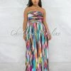 Vendor-unknown Leta Multi-Color Print Wide Leg Jumpsuit JUST IN