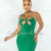 Chic Couture Online JUST IN Harris Green Bust Cut-Out Strappy Mini Dress