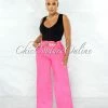 Chic Couture Online Elise Fuchsia Paper Bag Gold Link Belt Denim Pants