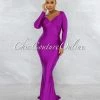 Chic Couture Online Faustina Purple Key-Hole Back Maxi Dress JUST IN