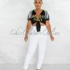 Chic Couture Online JUST IN Donalee White High Waist Denim Pants