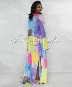 Vendor-unknown JUST IN Domani Pastel Tones Paisley Print Three Piece Set Swimsuit