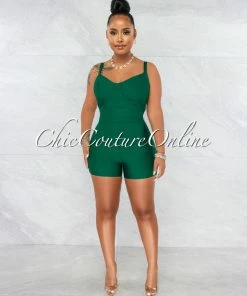 Vendor-unknown Dixon Green Top & Shorts Two Piece Bandage Set
