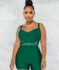 Vendor-unknown Dixon Green Top & Shorts Two Piece Bandage Set