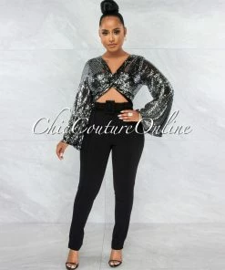 Vendor-unknown Danna Black High-Waist Belt Pants JUST IN