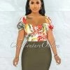 Vendor-unknown Darence Olive Body-Con Bandage Mini Skirt JUST IN