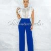 Vendor-unknown JUST IN Marcie Royal Blue High Waist Straight Legs Pants