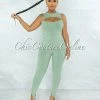 Vendor-unknown Winda Sage Cut-Out Bodysuit & Leggings Ribbed Set JUST IN